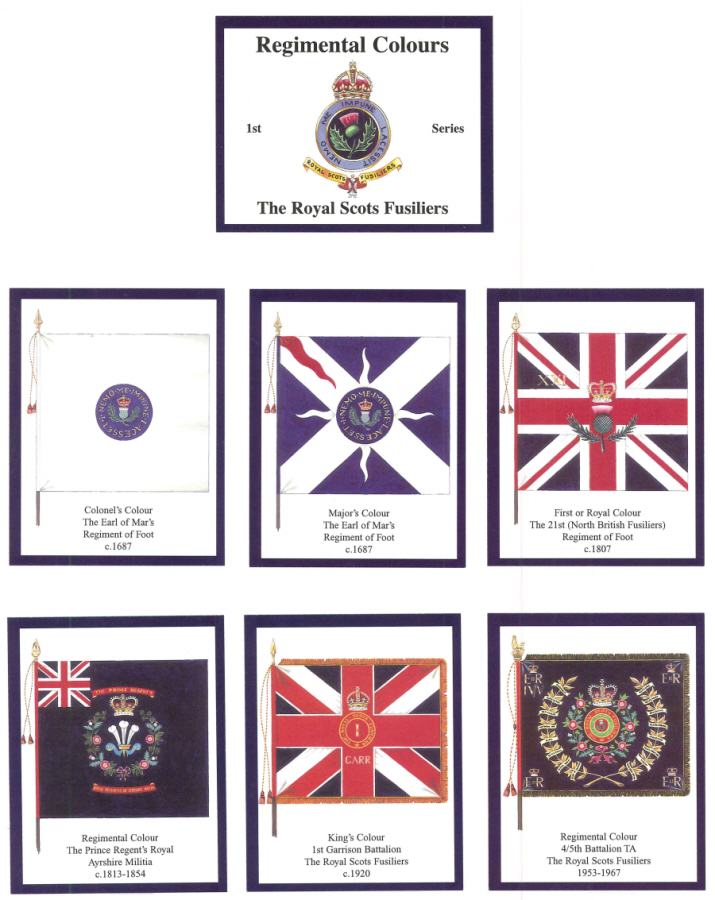 The Royal Scots Fusiliers - 'Regimental Colours' Trade Card Set by David Hunter